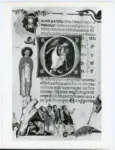 Anonimo sec. XIV ; Barisini Tommaso, (?) , Iniziale D, Iniziale abitata, San Michele Arcangelo, Motivi decorativi fitomorfi
