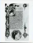 Anonimo sec. XIV ; Barisini Tommaso, (?) , Iniziale P, Iniziale abitata, Cristo risorto, Angelo annuncia la Resurrezione alle pie donne, Motivi decorativi fitomorfi