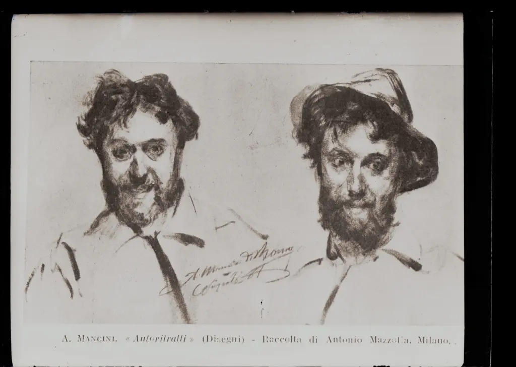 Anonimo , Mancini, Antonio - sec. XX - Autoritratti , fronte