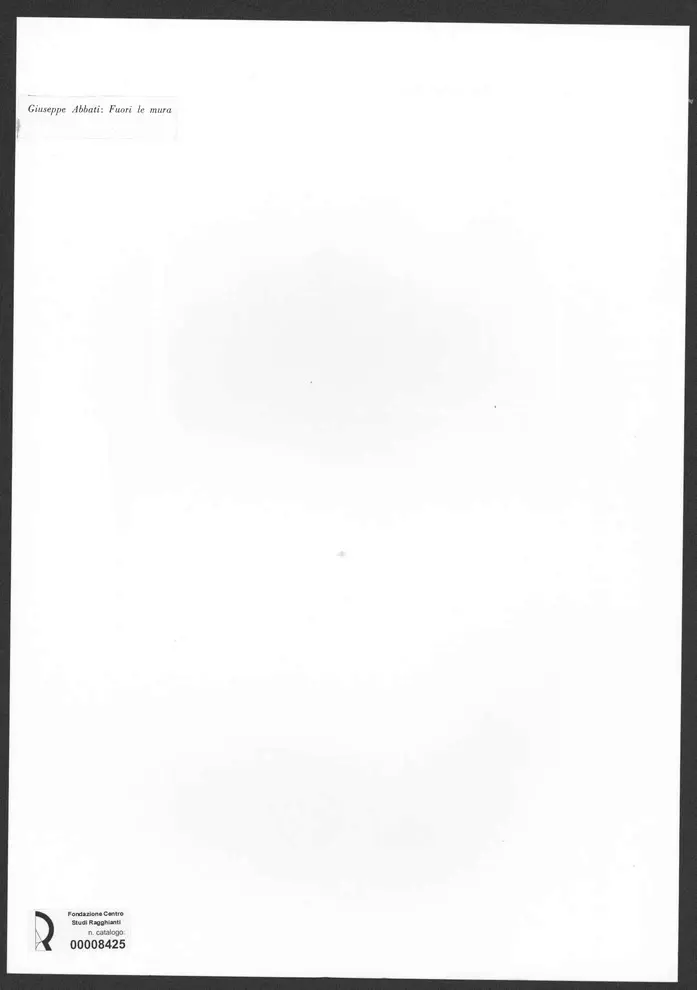 Anonimo , Abbati, Giuseppe - sec. XIX - Fuori le mura , retro