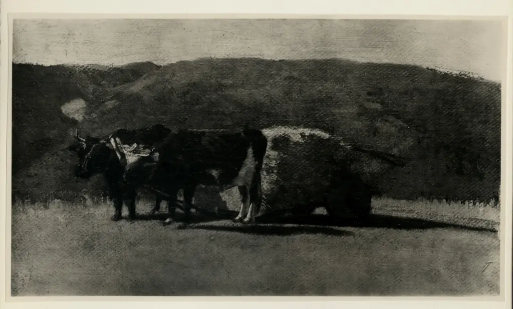 Abbati, Giuseppe , Due buoi con carro