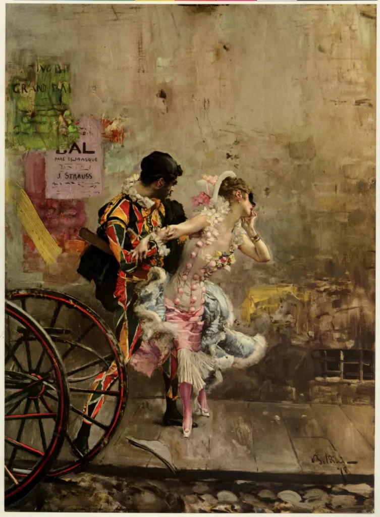 Anonimo , Boldini, Giovanni - sec. XIX - Dopo il veglione , fronte