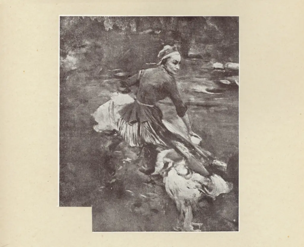 Anonimo , Boldini, Giovanni - sec. XIX - Lavandaia sulla Senna , fronte