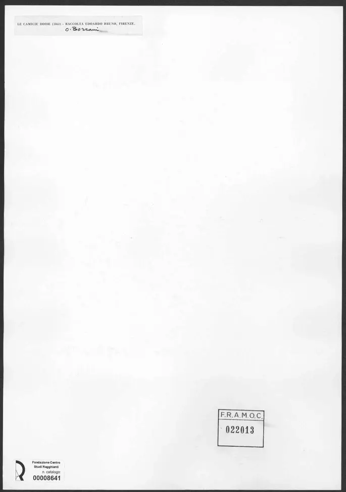 Anonimo , Borrani, Odoardo - sec. XIX - Le camicie rosse , retro