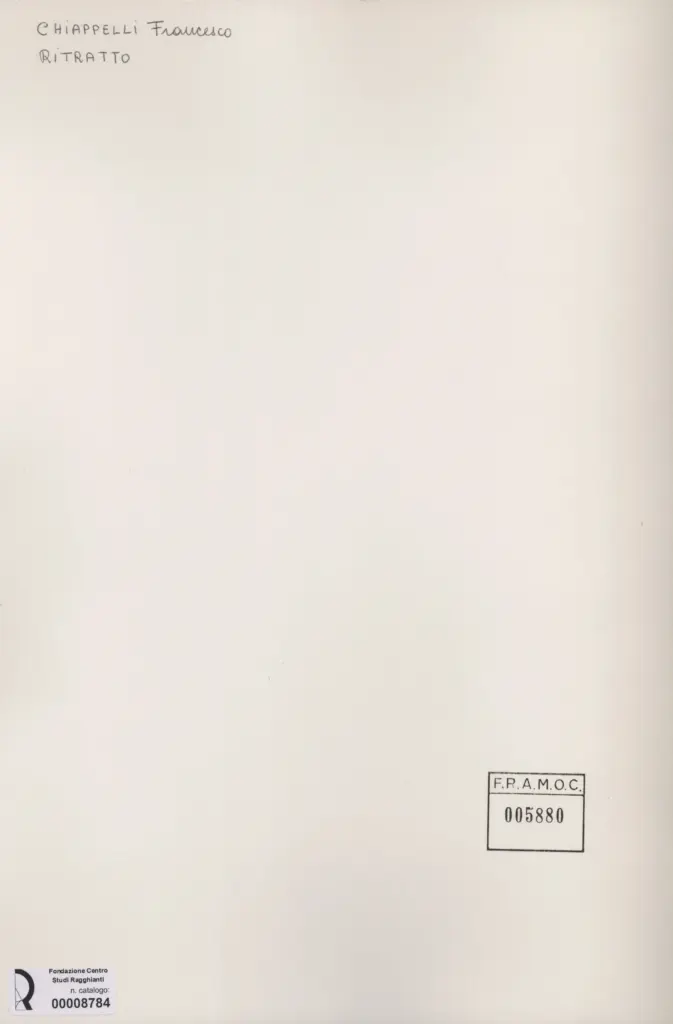 Anonimo , Chiappelli, Francesco - sec. XIX/ XX - Ritratto , retro