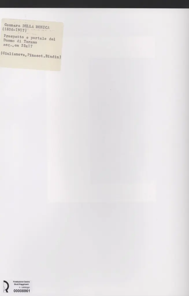 Anonimo , Della Monica, Gennaro , retro