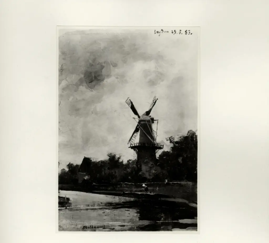 Anonimo , Delleani, Lorenzo - sec. XIX - Mulino di Leyden , fronte