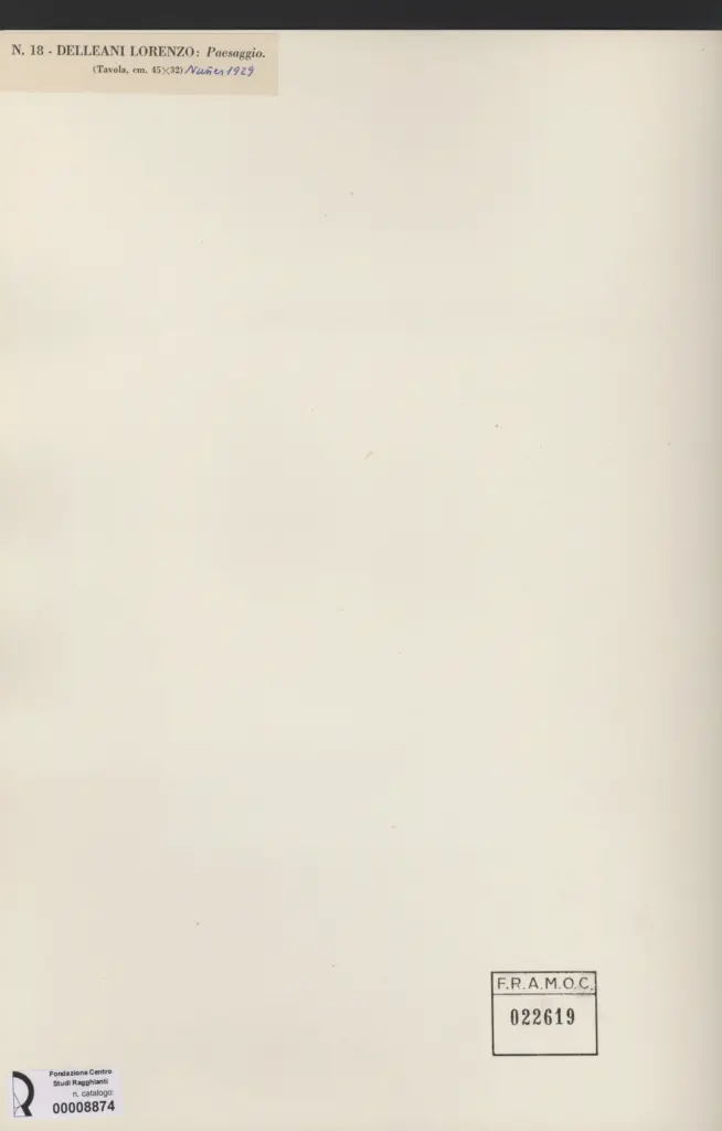 Anonimo , Delleani, Lorenzo - sec. XIX - Paesaggio , retro