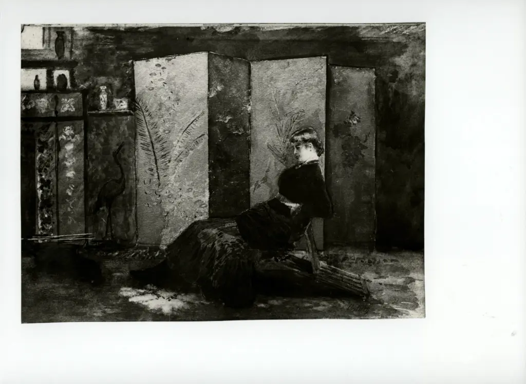 Anonimo , De Nittis, Giuseppe - sec. XIX - Figura femminile seduta , fronte