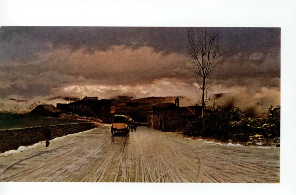 Anonimo , De Nittis, Giuseppe - sec. XIX - La traversata degli Appennini , fronte