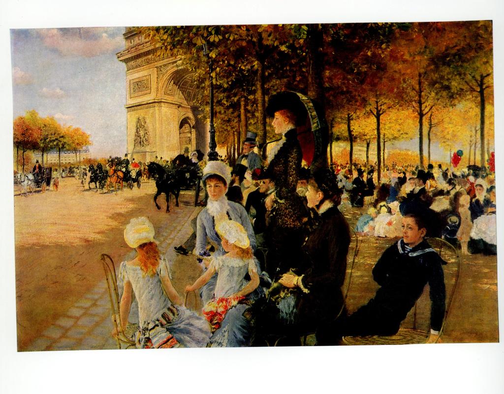 De Nittis, Giuseppe , L'Avenue du Bois et L'Arc de Triomphe-Paris