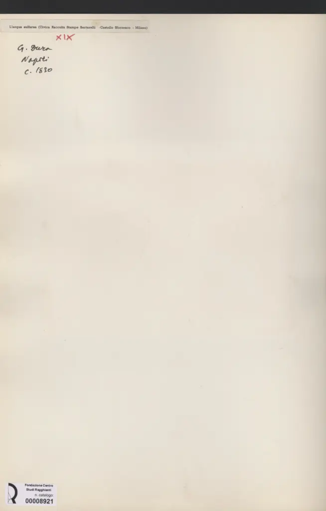 Anonimo , Dura, Giacomo - sec. XIX - L'acqua sulfurea , retro