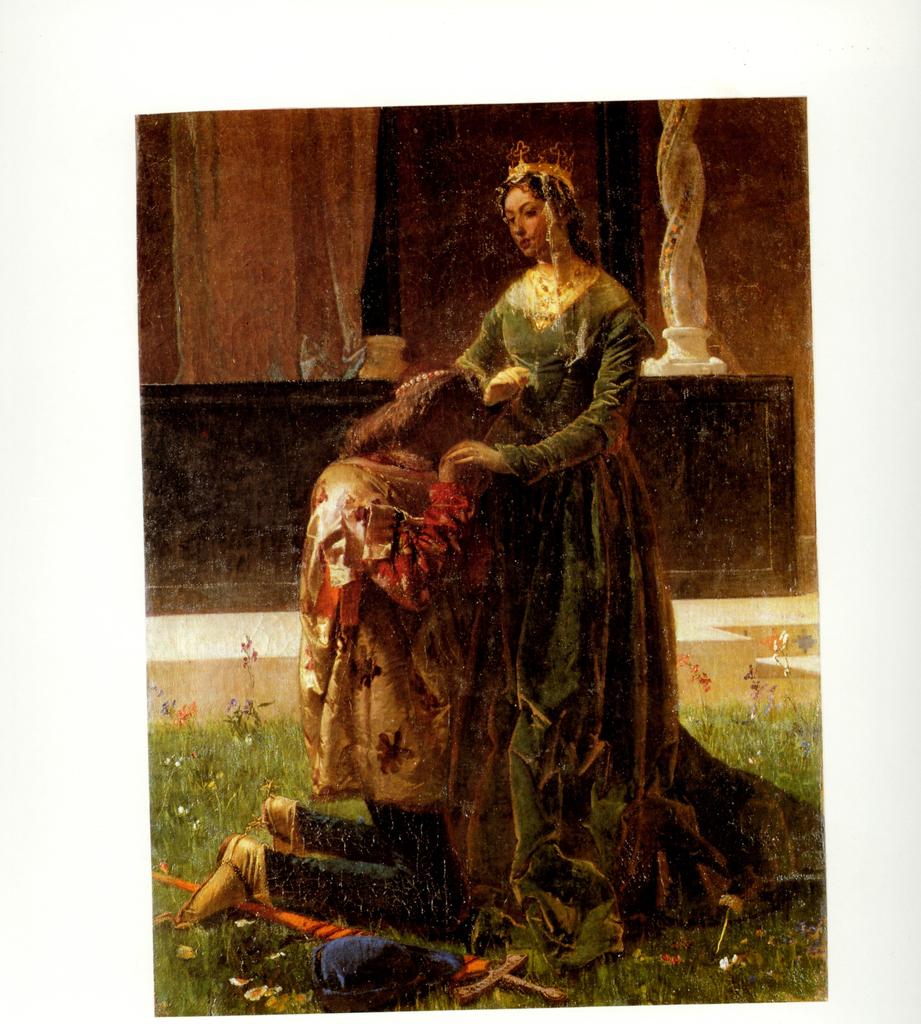 Anonimo , Faruffini, Federico - sec. XIX - L'amore del poeta Sordello e Cunizza, contessa di Bonifacio , fronte