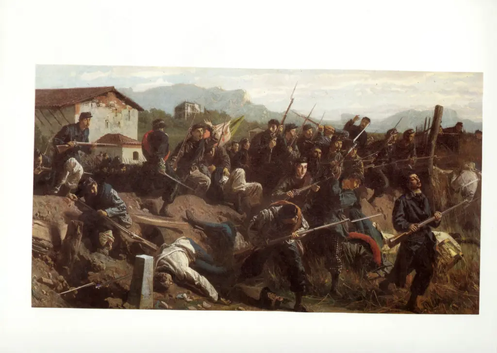 Anonimo , Faruffini, Federico - sec. XIX - La battaglia di Varese (la morte dell'amico Ernesto Cairoli)