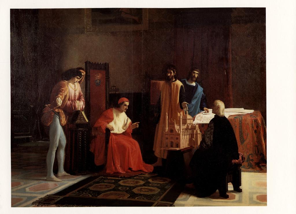 Anonimo , Faruffini, Federico - sec. XIX - Il modello del Duomo di Pavia presentato al Cardinale Ascanio Sforza , fronte