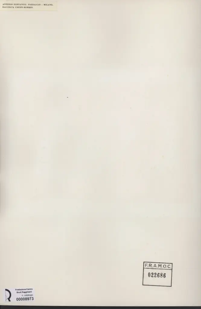 Anonimo , Fontanesi, Antonio - sec. XIX - Paesaggio , retro
