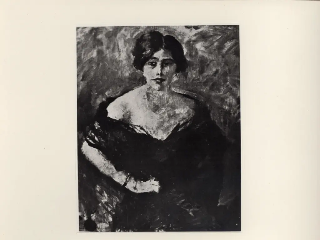 Gola, Emilio , Signora in abito blu