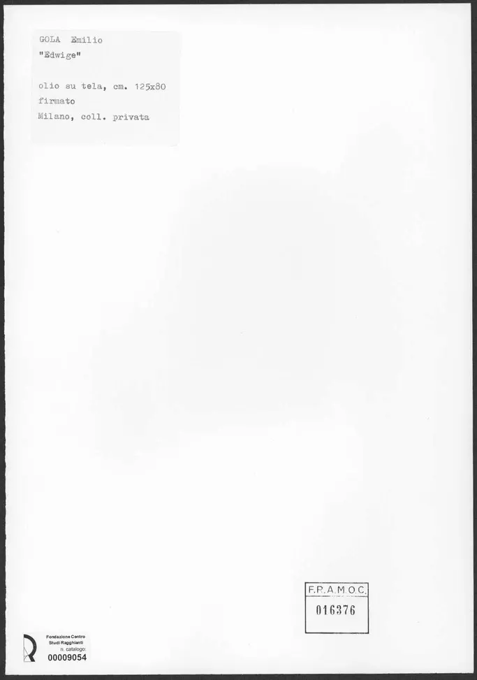 Anonimo , Gola, Emilio - sec. XIX - Edwige , retro