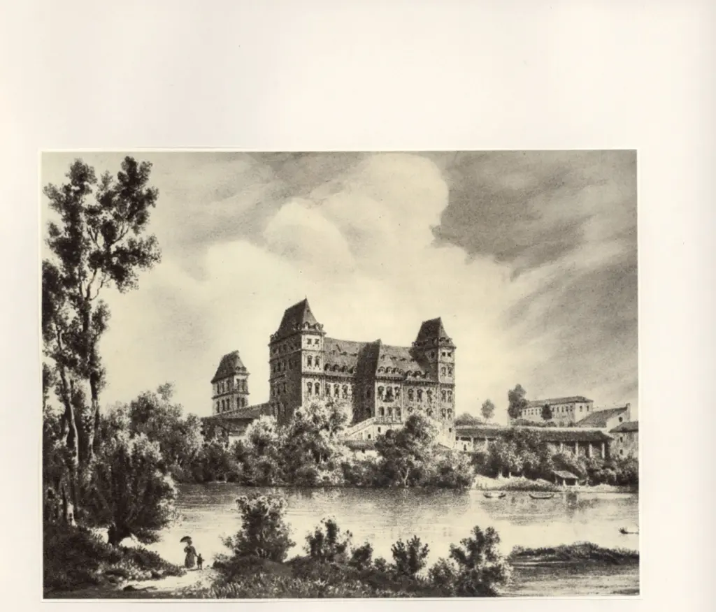 Anonimo , Festa, Demetrio - sec. XIX - Il castello del Valentino intorno al 1830 , fronte