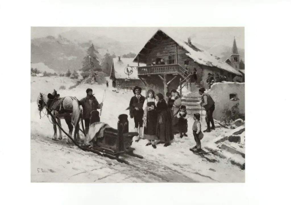 Anonimo , Induno, Girolamo - sec. XIX - La partenza degli sposi , fronte