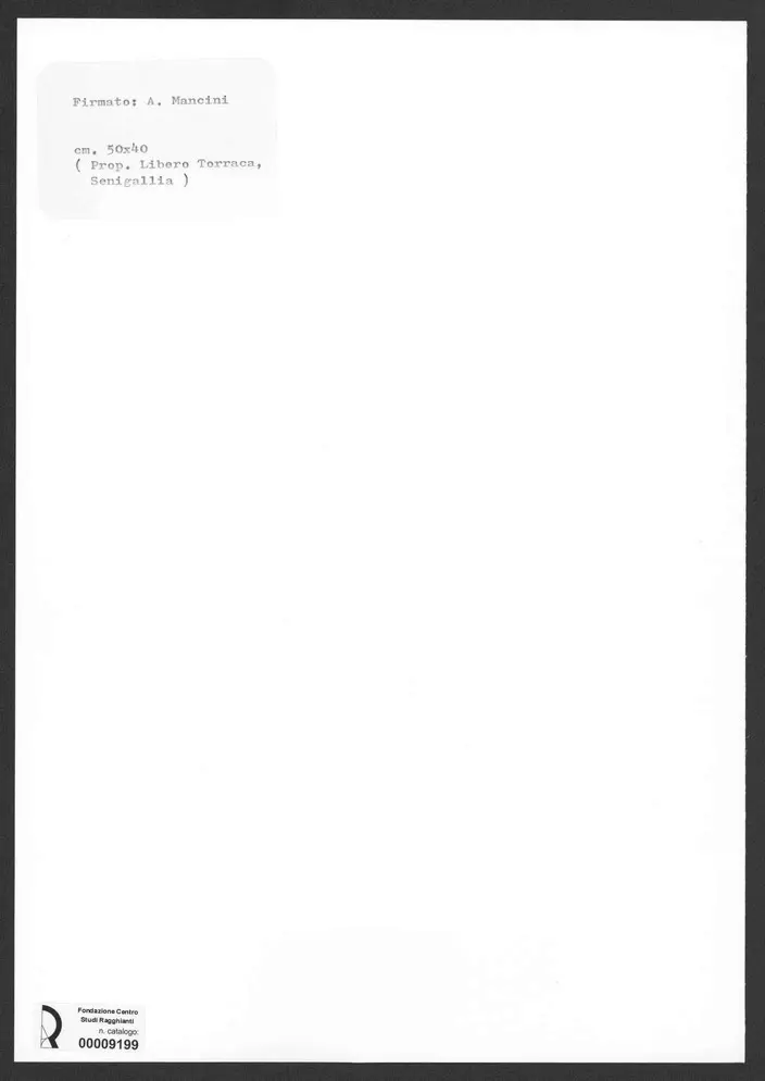 Anonimo , Mancini, Antonio - sec. XIX/ XX - Ritratto di uomo , retro