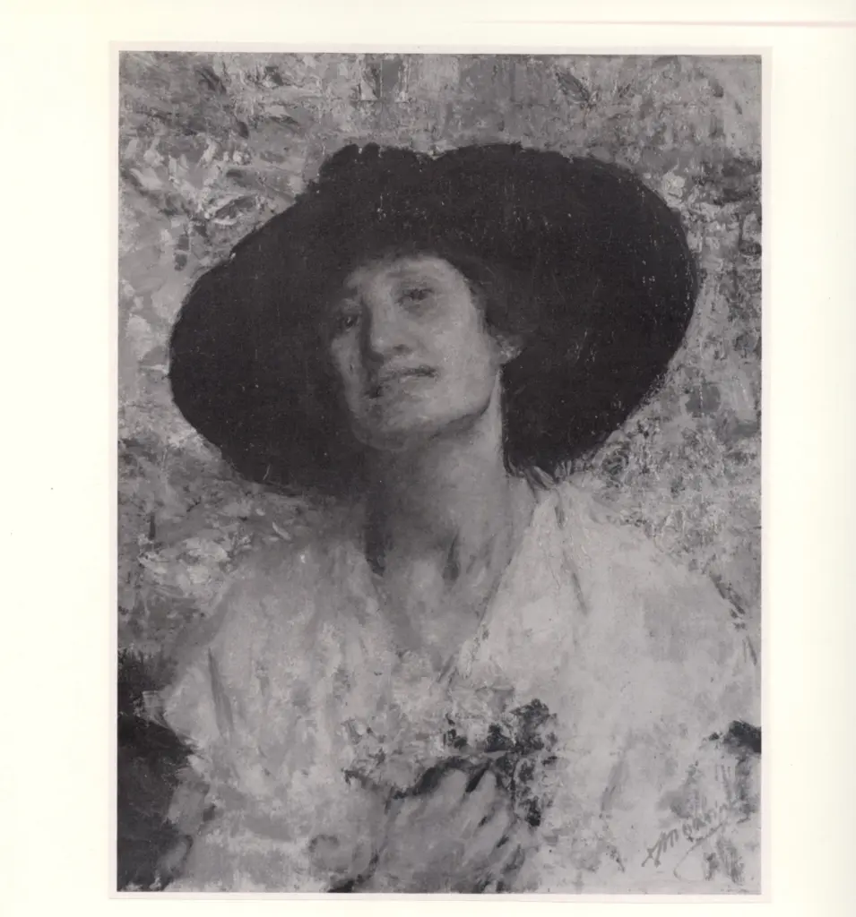 Anonimo , Mancini, Antonio - sec. XX - Enrica (o Il cappello nero) , fronte