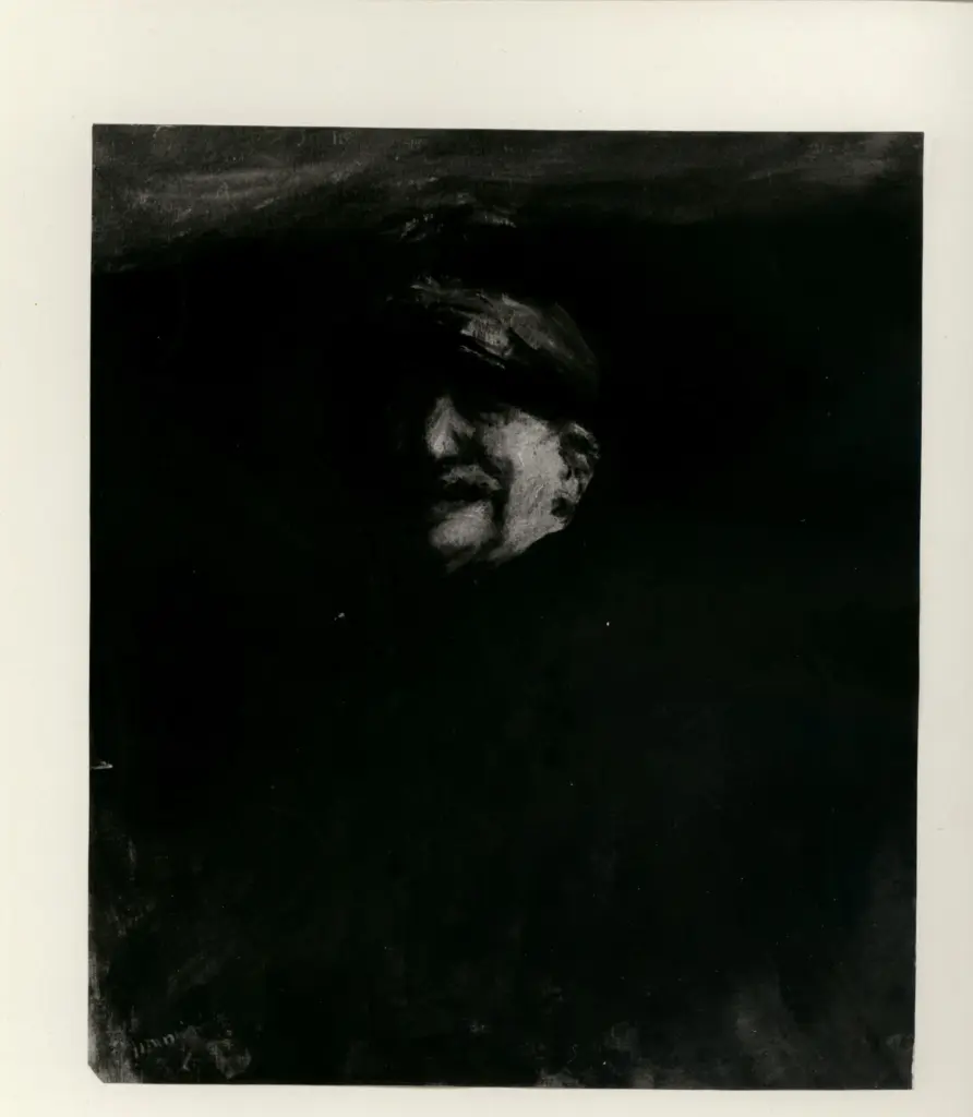 Mancini, Antonio , Autoritratto con cappello militare