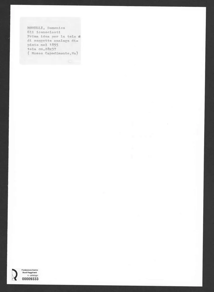 Anonimo , Morelli, Domenico - sec. XIX - Gli iconoclasti , retro