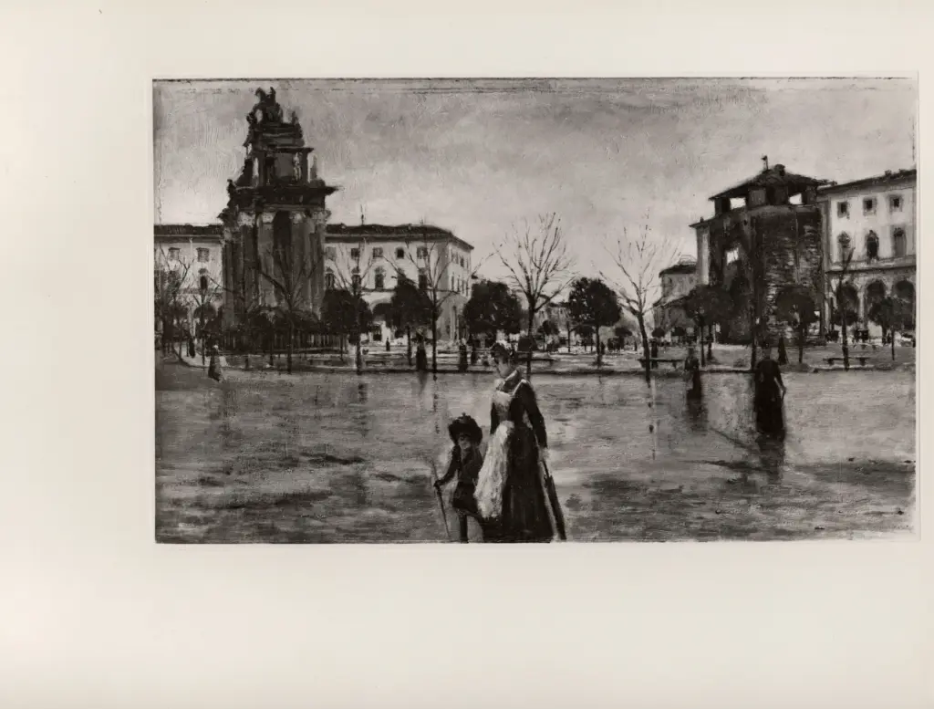 Panerai, Ruggero , La Piazza San Gallo nel 1890 a Firenze