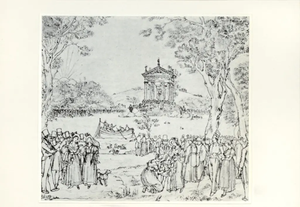 Anonimo , Pinelli, Achille - sec. XIX - Festa al Giardino del Lago, particolare , fronte