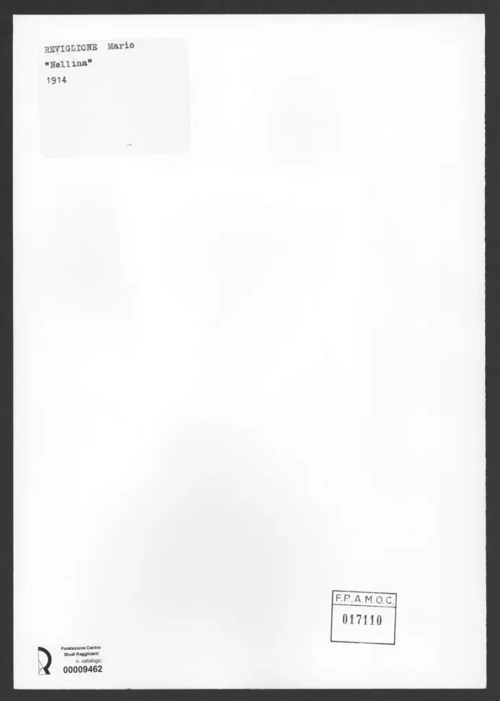Anonimo , Reviglione, Mario - sec. XX - Nellina , retro