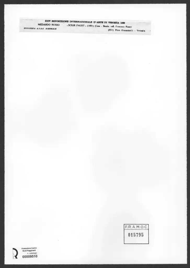 Giacomelli , Rosso, Medardo - sec. XIX - Sciur Faust , retro