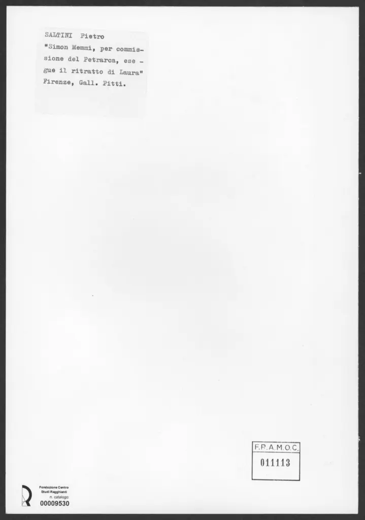 Saltini, Pietro - - , retro