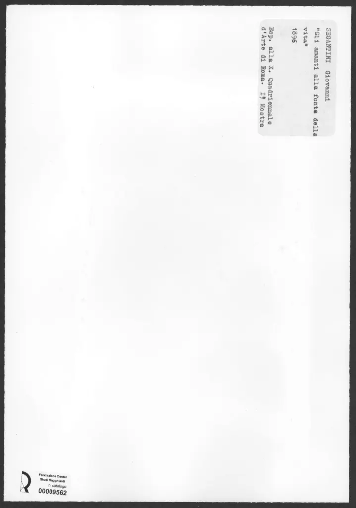 Anonimo , Segantini, Giovanni - sec. XIX - , retro