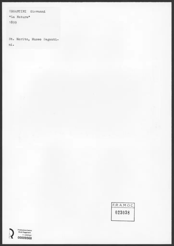 Anonimo , Segantini, Giovanni - sec. XIX - La natura , retro