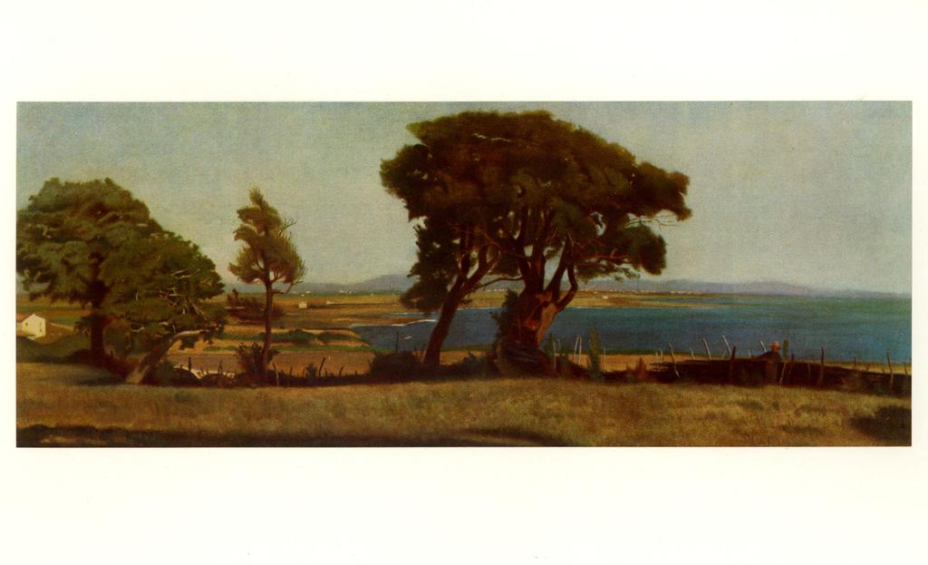 Anonimo , Sernesi, Raffaello - sec. XIX - Il lago Trasimeno , fronte