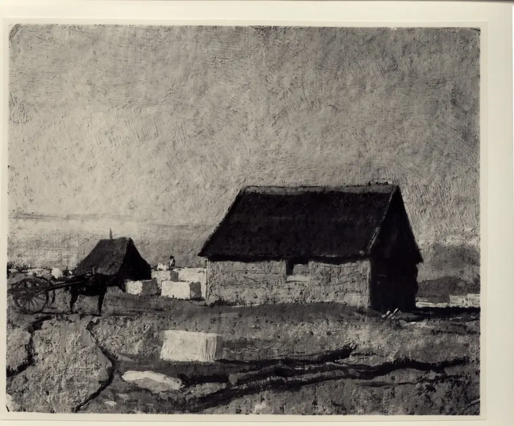 Sernesi, Raffaello , Paesaggio con case