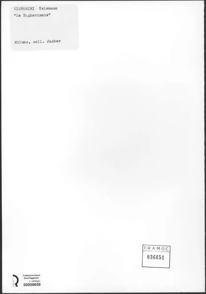 Anonimo , Signorini, Telemaco - sec. XIX - Le Bigherinaie , retro