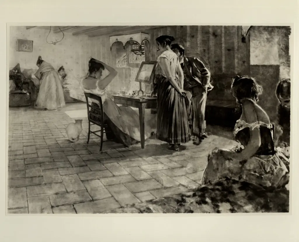 Anonimo , Signorini, Telemaco - sec. XX - La toelette del mattino , fronte