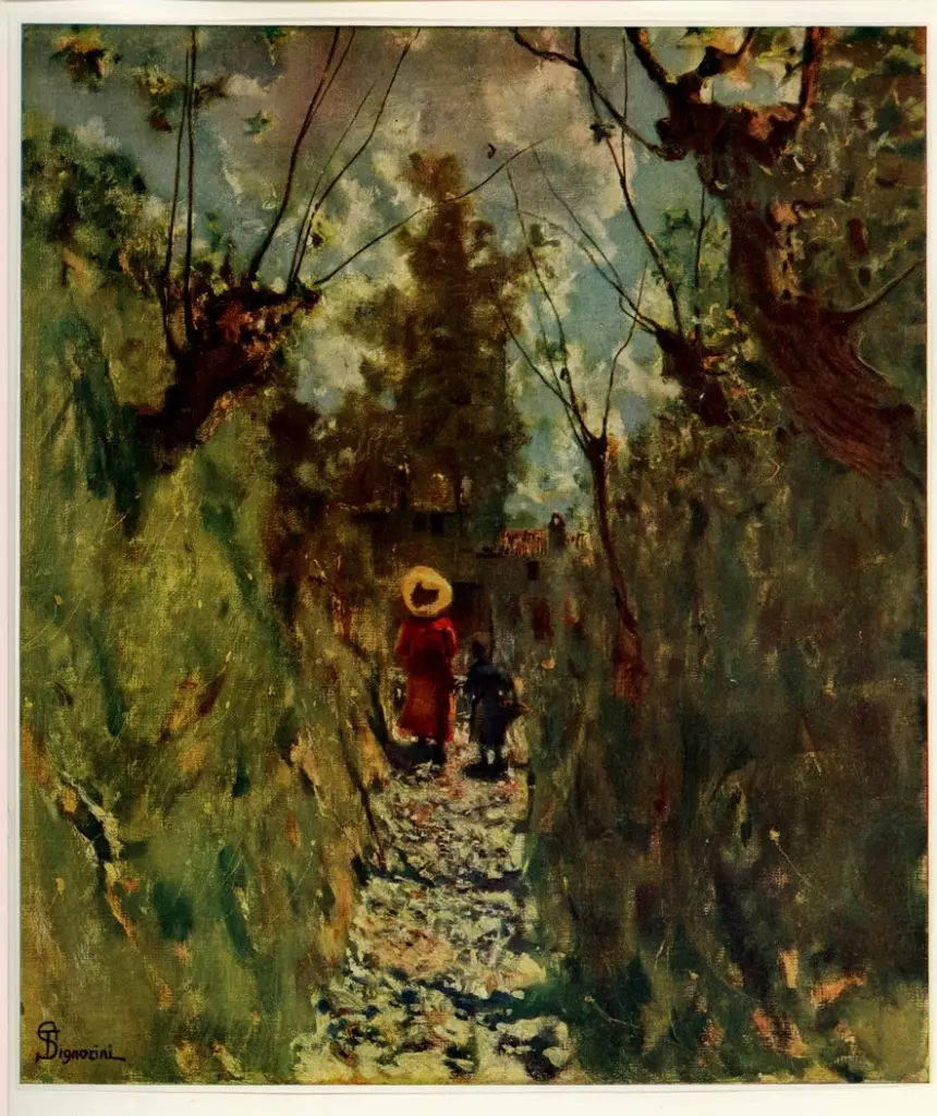 Anonimo , Signorini, Telemaco - sec. XX - Sentiero , fronte