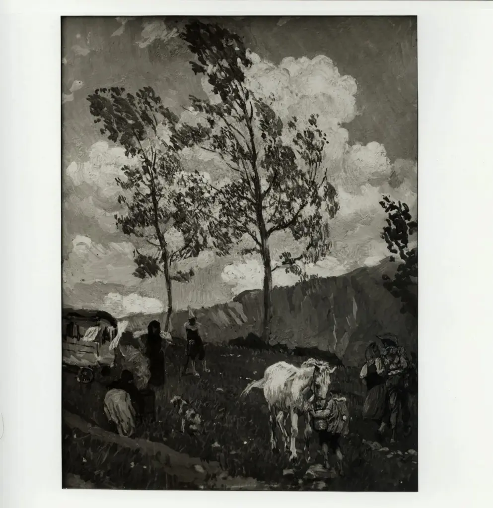 Giacomelli , Tito, Ettore - sec. XIX - I saltimbanchi , fronte