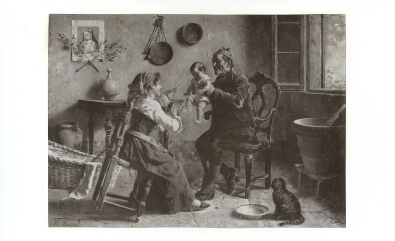 Anonimo , Zandomeneghi, Federico - sec. XIX/ XX - Scene di vita quotidiana , fronte