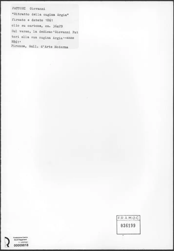 Fattori, Giovanni - sec. XIX - , retro