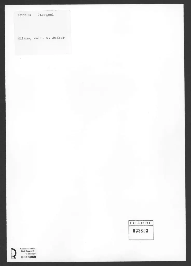 Anonimo , Fattori, Giovanni - sec. XIX - Sentiero , retro