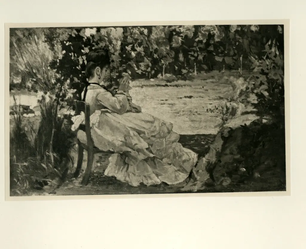 Fattori, Giovanni , Donna seduta in giardino