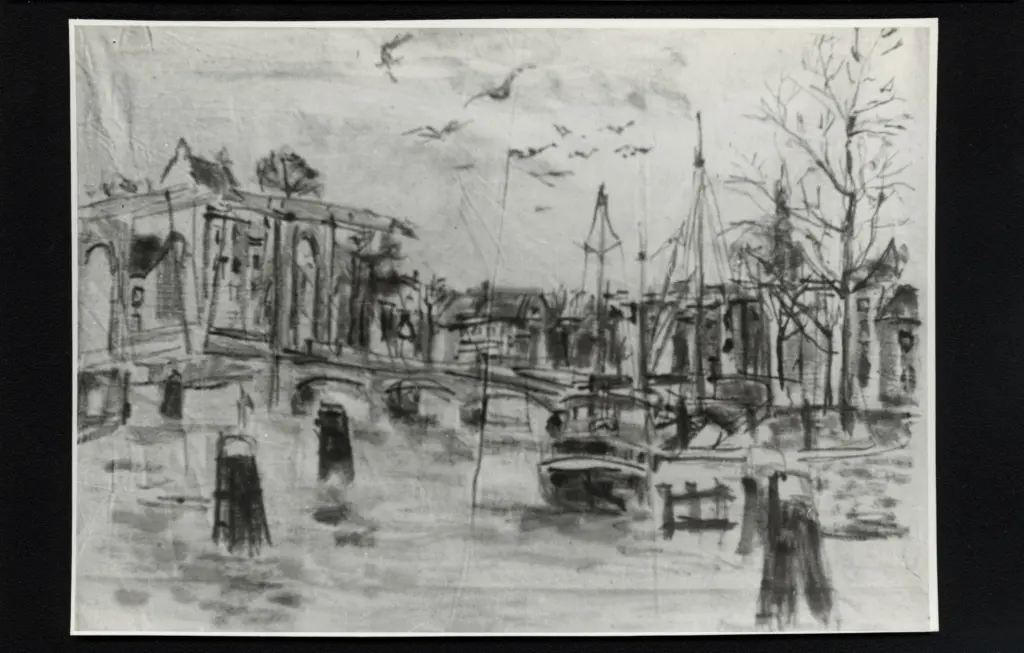 Anonimo , Albertoni, Filippo - sec. XX - Ponte ad Amsterdam , fronte