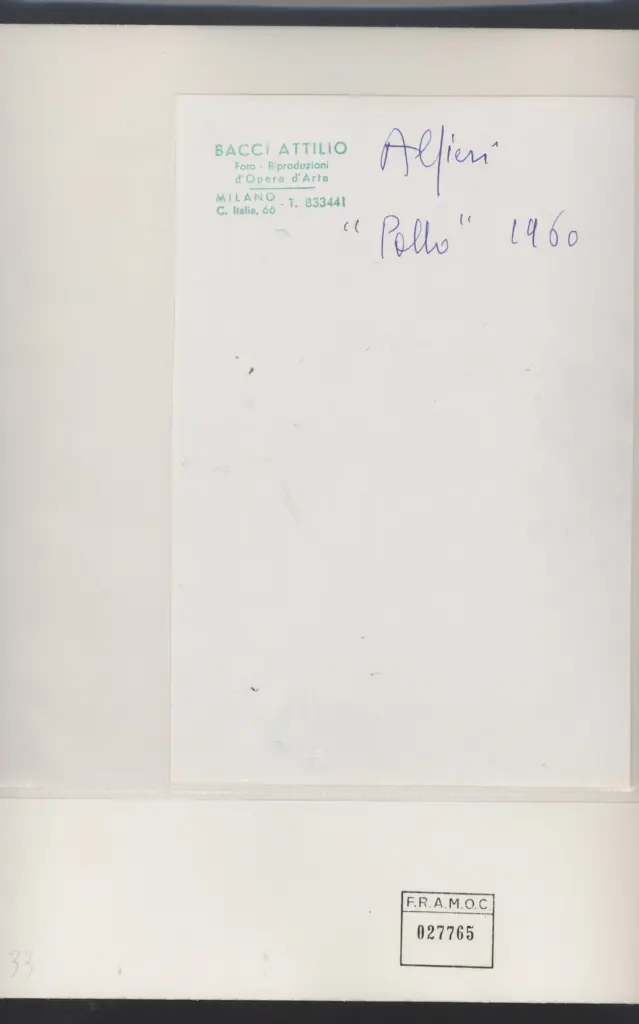 Bacci, Attilio , retro