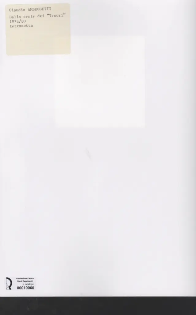 Anonimo , Ambrogetti, Claudio - sec. XX - Dalla serie "Tesori" , retro