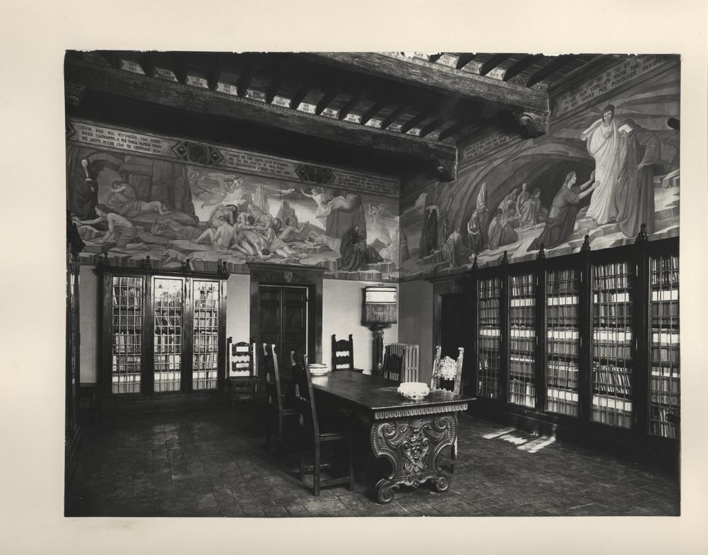 Anonimo , Ambron, Attilio - sec. XX - Biblioteca Chigi, Siena. Lato destro e centrale , fronte