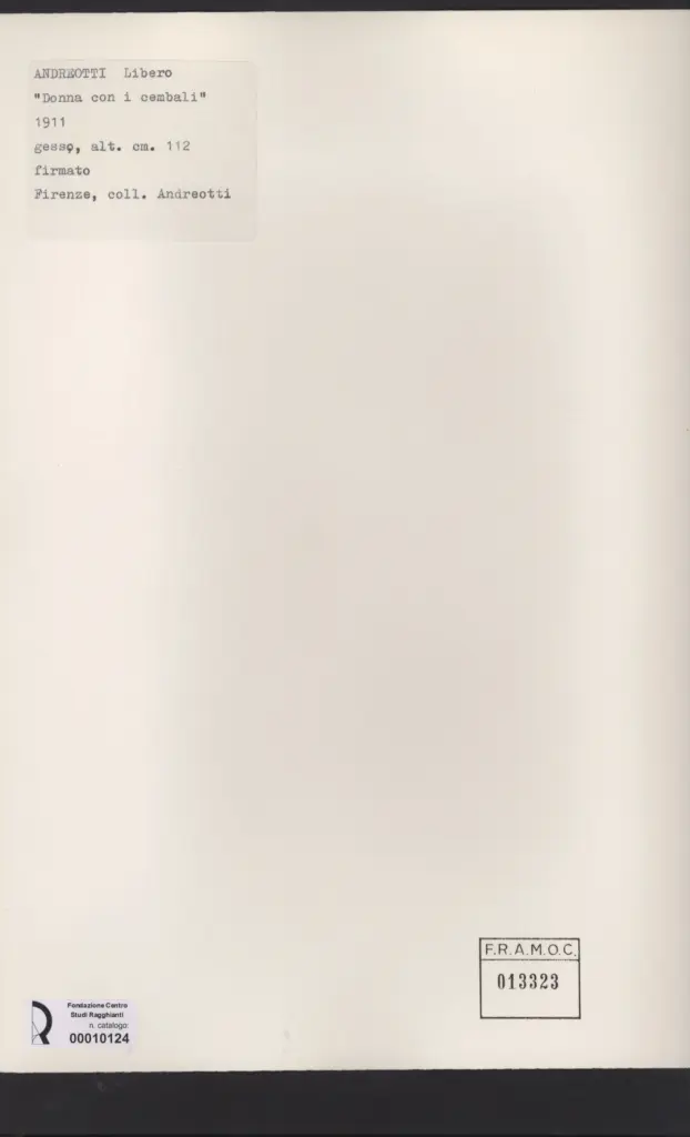 Anonimo , Andreotti, Libero - sec. XX - , retro